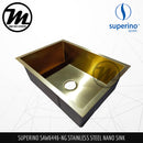 SUPERINO Stainless Steel SUS202 NANO GOLD Kitchen Sink SAW6446-NG - Mirage Trade & Distribution
