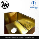 SUPERINO Stainless Steel SUS202 NANO GOLD Kitchen Sink SAW6446-NG - Mirage Trade & Distribution