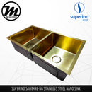 SUPERINO Stainless Steel SUS202 NANO GOLD Kitchen Sink SAW8446-NG - Mirage Trade & Distribution