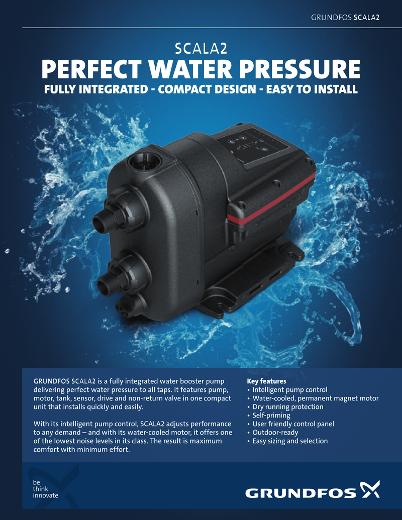 [ GRUNDFOS ] Water Pump SCALA2 Made In Denmark 2 Year Warranty - Mirage Trade & Distribution