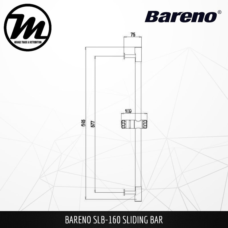 BARENO PLUS Sliding Bar SLB-160 - Mirage Trade & Distribution