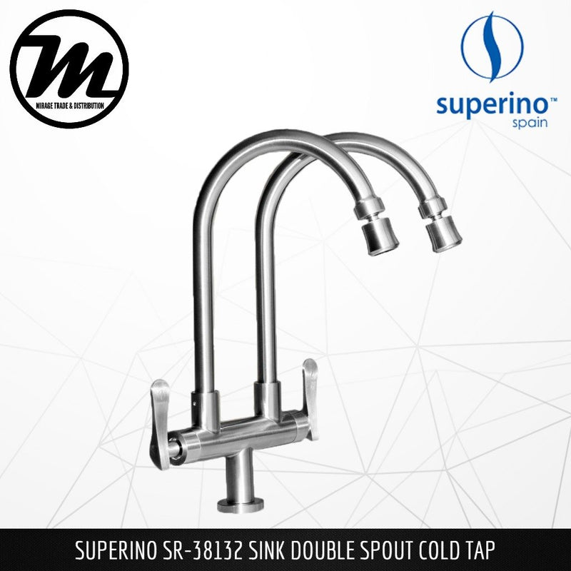 SUPERINO Double Spout Pillar Sink Tap SR38132 - Mirage Trade & Distribution
