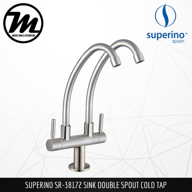 SUPERINO Double Spout Pillar Sink Tap SR38172 - Mirage Trade & Distribution