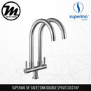 SUPERINO Double Spout Pillar Sink Tap SR38193 - Mirage Trade & Distribution