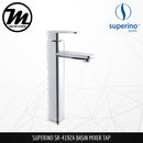SUPERINO Raised Pillar Basin Mixer Tap SR4192A - Mirage Trade & Distribution