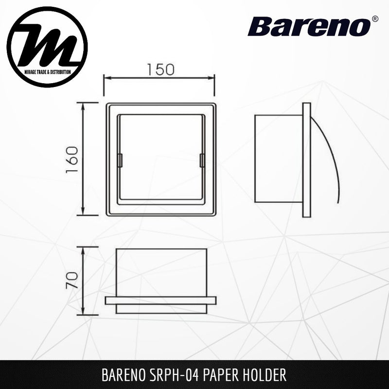 BARENO PLUS Paper Holder SRPH-04 - Mirage Trade & Distribution