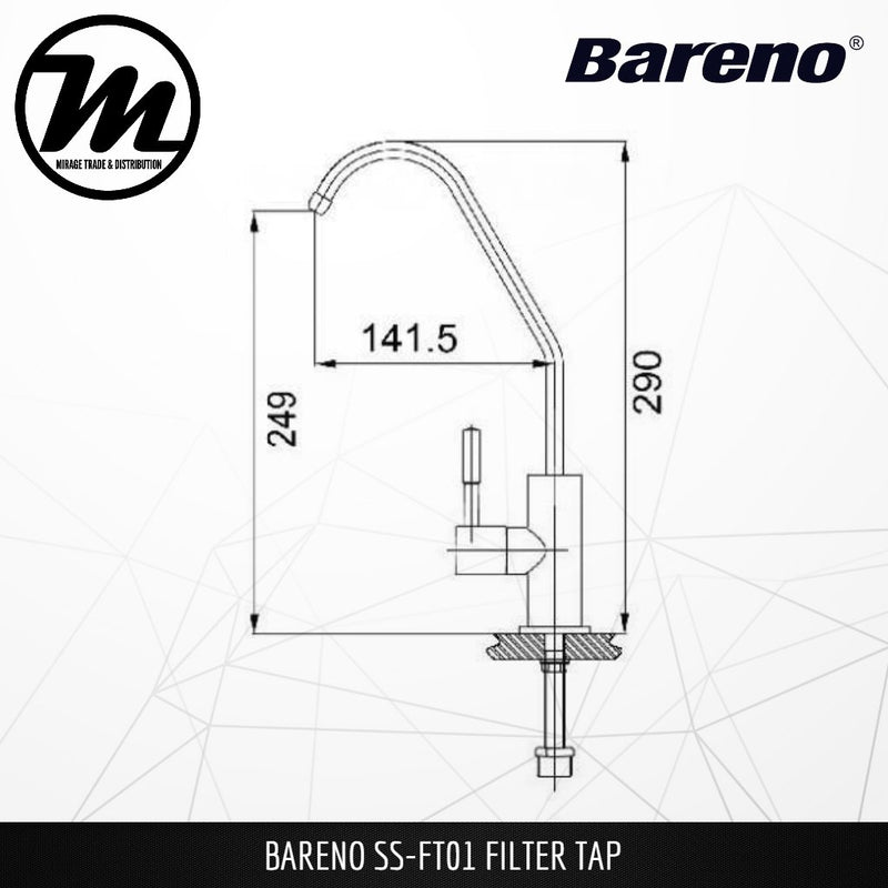 BARENO PLUS Pillar Filter Tap SS-FT04 - Mirage Trade & Distribution