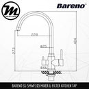 BARENO PLUS Pillar Sink Mixer SS-SMWF103 - Mirage Trade & Distribution