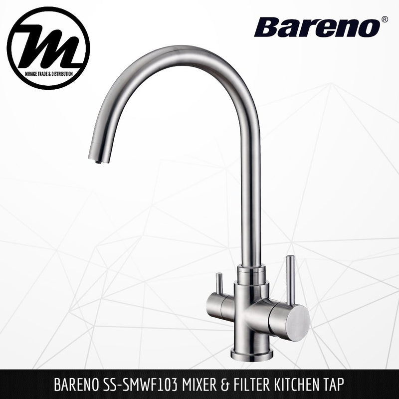 BARENO PLUS Pillar Sink Mixer SS-SMWF103 - Mirage Trade & Distribution
