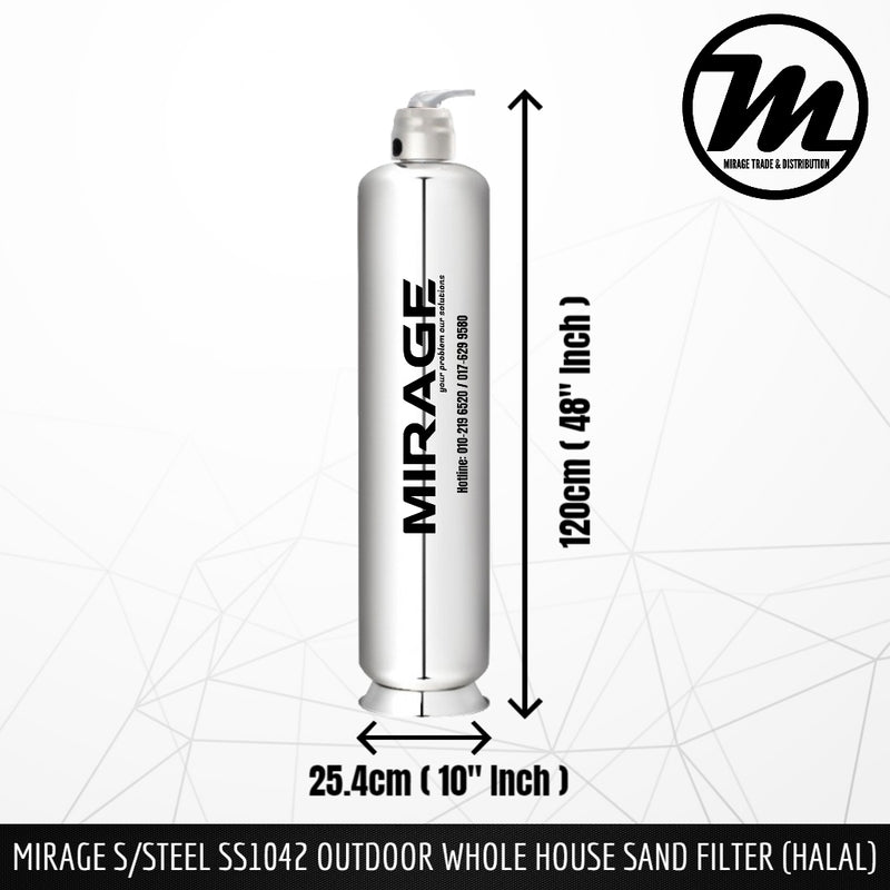 MIRAGE SS1042 5 Layer Sand Filter (SUS304) Whole House Water Filter System - Mirage Trade & Distribution