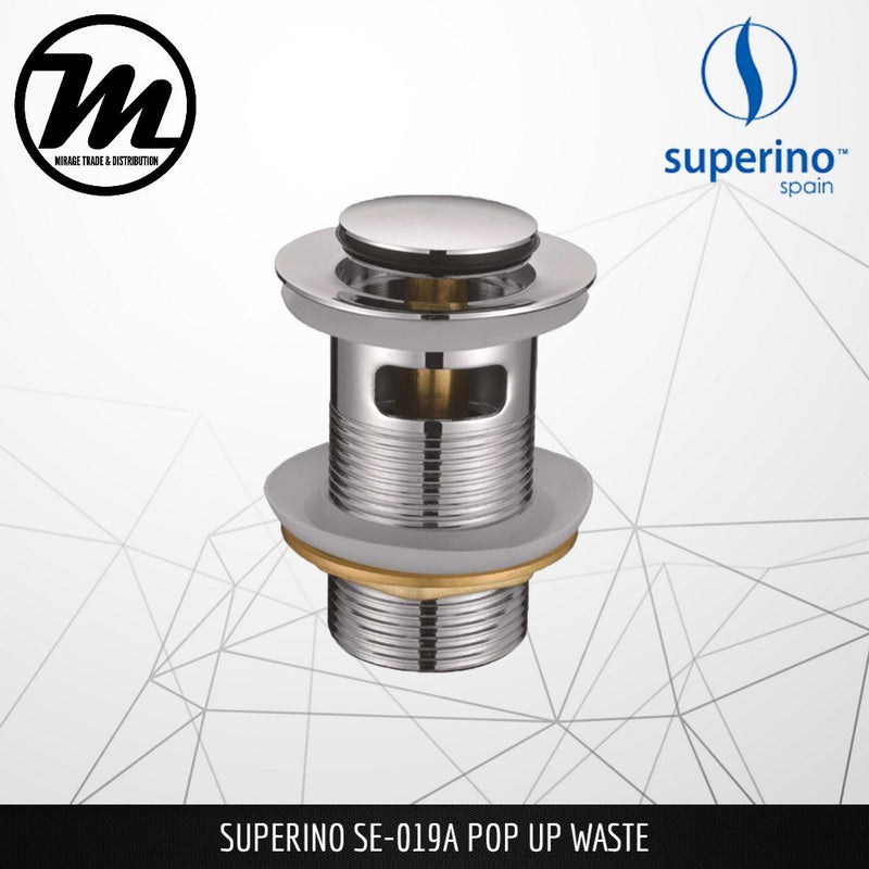 SUPERINO Pop Up Waste SR019A - Mirage Trade & Distribution