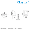 CLAYTAN Shenton Wall Hung Urinal UR407 - Mirage Trade & Distribution