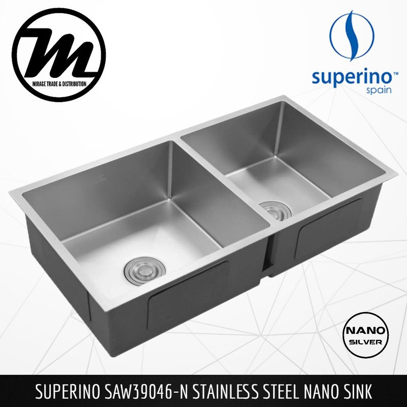 SUPERINO Stainless Steel SUS304 NANO GREY Sink SAW39046-N - Mirage Trade & Distribution