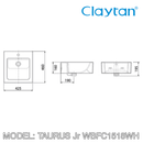 CLAYTAN Taurus Jr. Wall Basin WBFC1518WH - Mirage Trade & Distribution