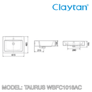 CLAYTAN Taurus Counter Top Basin WBFC1018AC - Mirage Trade & Distribution