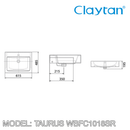 CLAYTAN Taurus Semi Recess Basin WBFC1018SR - Mirage Trade & Distribution