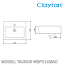 CLAYTAN Taurus Teen Counter Top Basin WBFC1126AC - Mirage Trade & Distribution