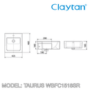 CLAYTAN Taurus Jr. Semi Recess Basin WBFC1518SR - Mirage Trade & Distribution