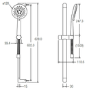 JOHNSON SUISSE Bering Shower Kit WBFA301079CP - Mirage Trade & Distribution