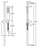 JOHNSON SUISSE Flores Shower Kit WBFA301077CP - Mirage Trade & Distribution