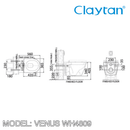 CLAYTAN Venus Wall Hung Toilet Bowl WH4809 - Mirage Trade & Distribution