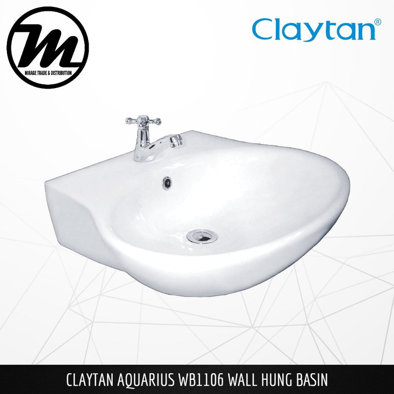 CLAYTAN Aquarius Wall Hung Basin WB1106 - Mirage Trade & Distribution