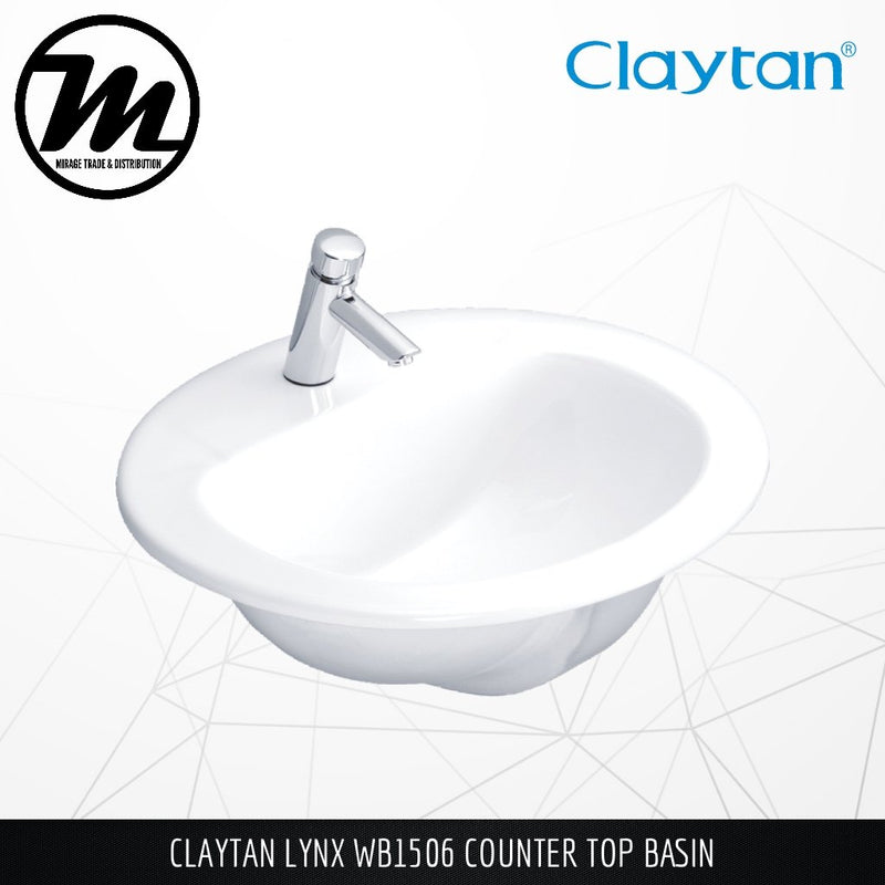 CLAYTAN Lynx Counter Top Basin WB1506 - Mirage Trade & Distribution