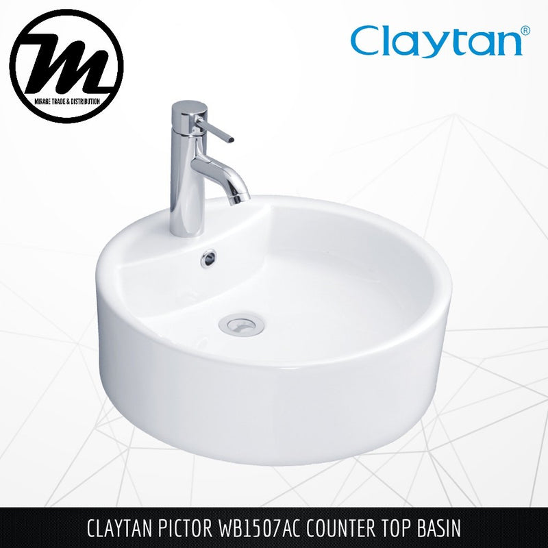 CLAYTAN Pictor Counter Top Basin WB1507AC - Mirage Trade & Distribution