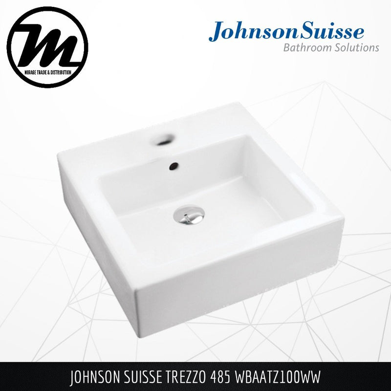 JOHNSON SUISSE Trezzo 485 Counter Top Basin WBAATZ100WW - Mirage Trade & Distribution