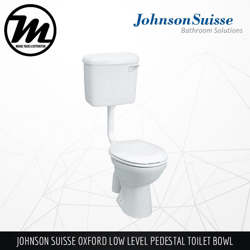 JOHNSON SUISSE Oxford Low Level Pedestal Toilet Bowl WBAEOF111XX - Mirage Trade & Distribution