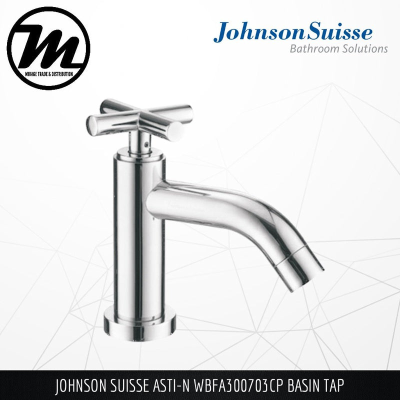 JOHNSON SUISSE Asti-N Pillar Basin Tap WBFA300703CP - Mirage Trade & Distribution