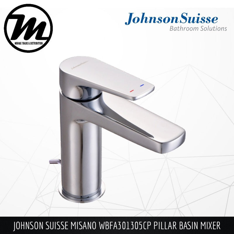 JOHNSON SUISSE Misano Pillar Basin Mixer WBFA301305CP - Mirage Trade & Distribution