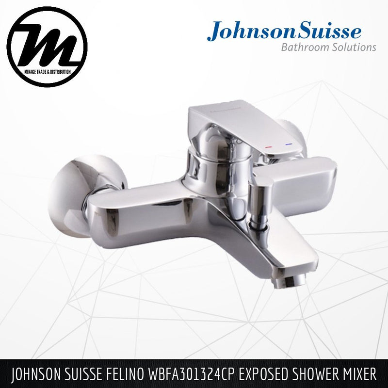 JOHNSON SUISSE Felino Exposed Shower Mixer WBFA301324CP - Mirage Trade & Distribution