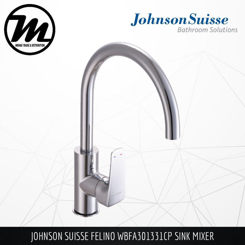 JOHNSON SUISSE Felino Pillar Sink Mixer WBFA301331CP - Mirage Trade & Distribution
