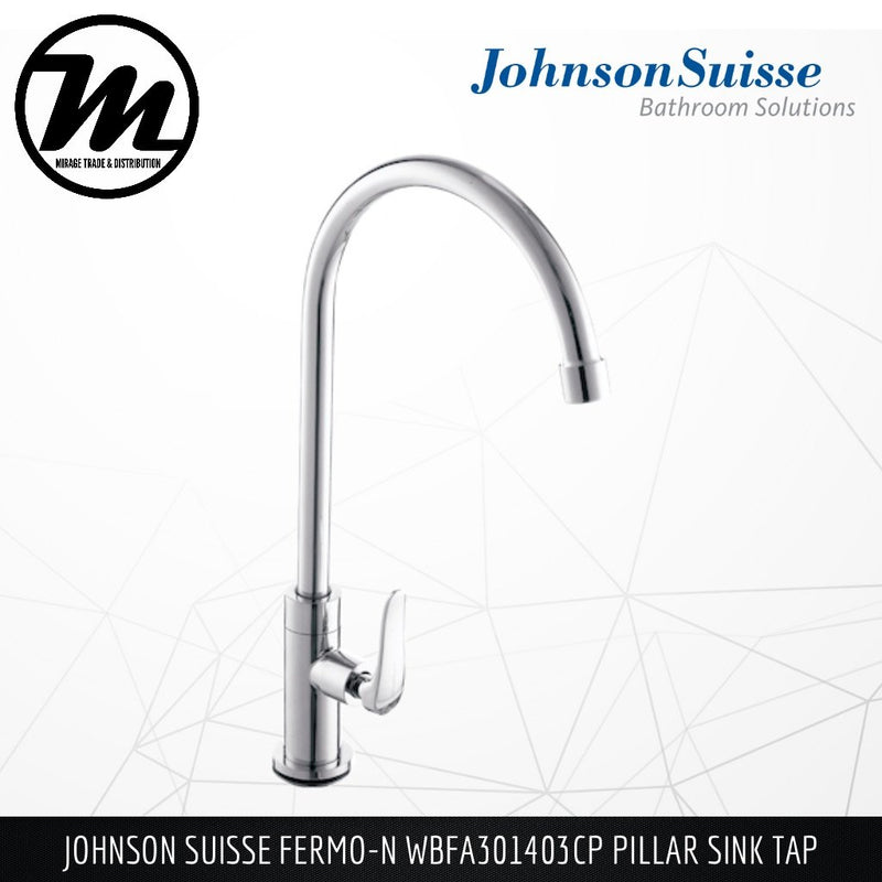 JOHNSON SUISSE Fermo-N Pillar Sink Tap WBFA301403CP - Mirage Trade & Distribution