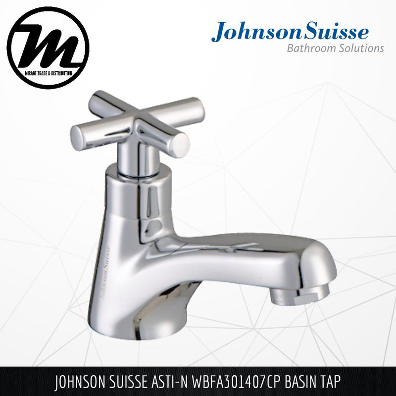 JOHNSON SUISSE Asti-N Pillar Basin Tap WBFA301407CP - Mirage Trade & Distribution