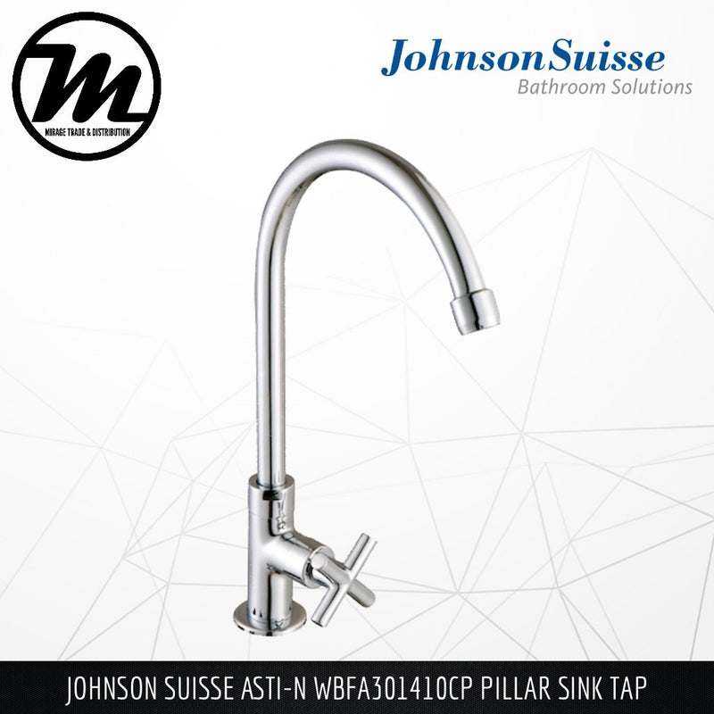 JOHNSON SUISSE Asti-N Pillar Sink Tap WBFA301410CP - Mirage Trade & Distribution