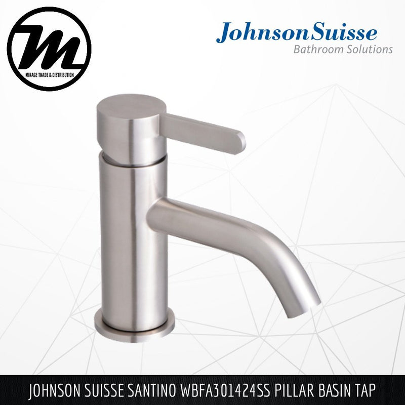 JOHNSON SUISSE Santino Pillar Basin Tap WBFA301424SS - Mirage Trade & Distribution