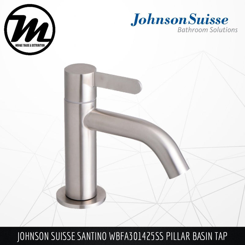 JOHNSON SUISSE Santino Pillar Basin Tap WBFA301425SS - Mirage Trade & Distribution