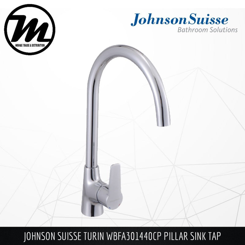 JOHNSON SUISSE Turin Pillar Sink Tap WBFA301441CP - Mirage Trade & Distribution