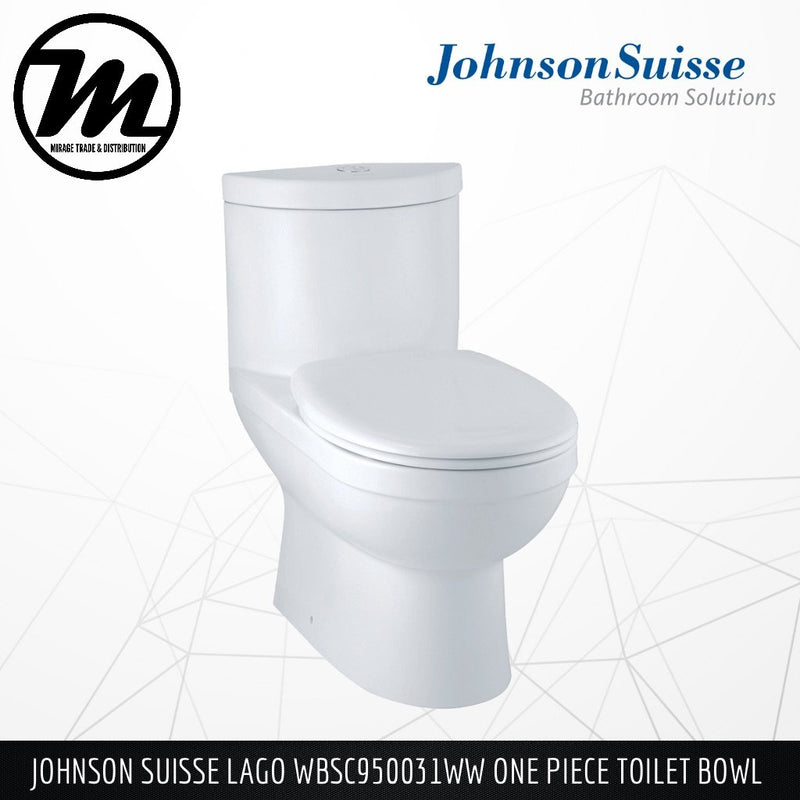 JOHNSON SUISSE Lago One Piece Toilet Bowl WBSC950031WW - Mirage Trade & Distribution