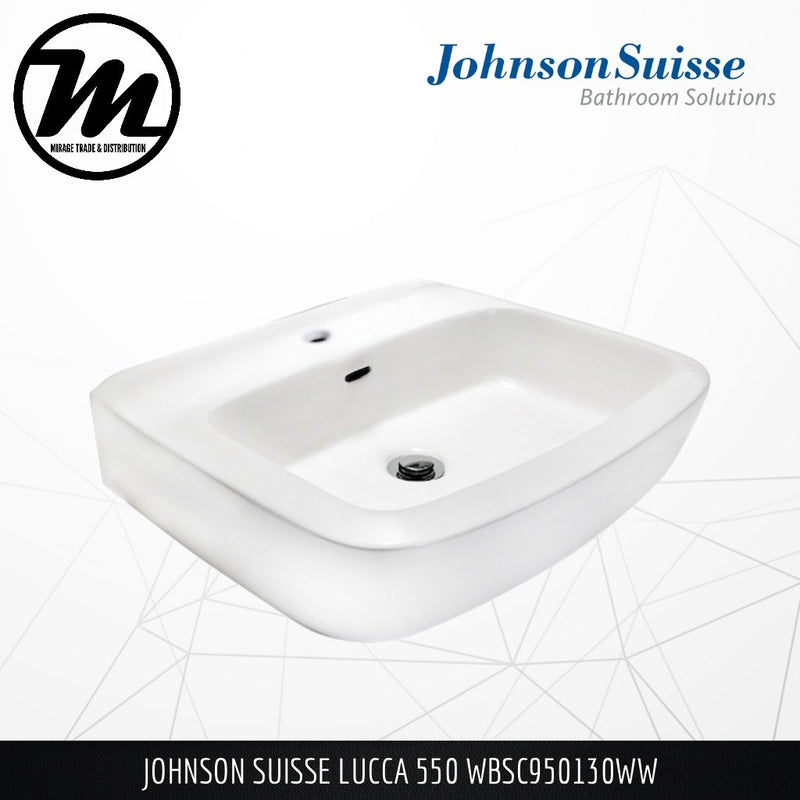 JOHNSON SUISSE Lucca 550 Wall Hung Basin WBSC950130WW - Mirage Trade & Distribution
