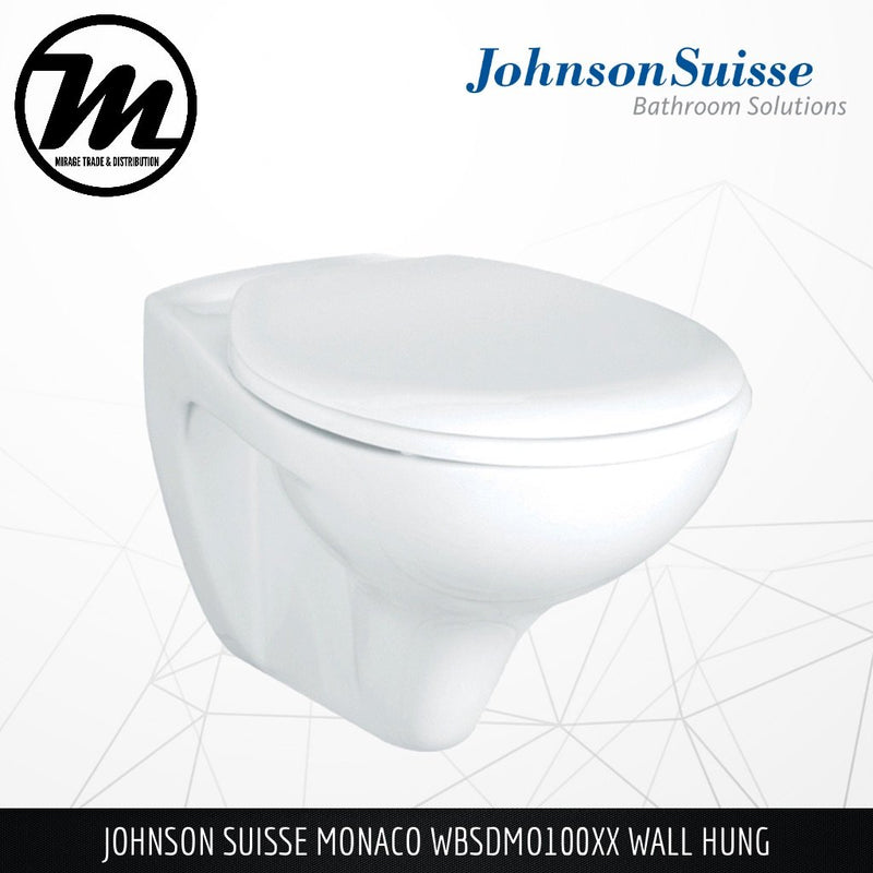 JOHNSON SUISSE Monaco Wall Hung Toilet Bowl WBSDMO100XX - Mirage Trade & Distribution
