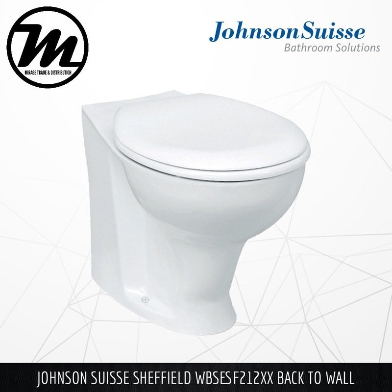JOHNSON SUISSE Sheffield Back To Wall Toilet Bowl WBSESF212XX - Mirage Trade & Distribution