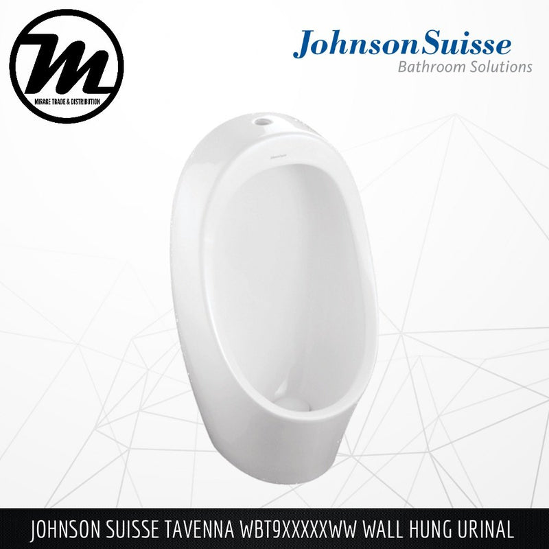 JOHNSON SUISSE Tavenna Wall Hung Urinal WBT9XXXXXWW - Mirage Trade & Distribution