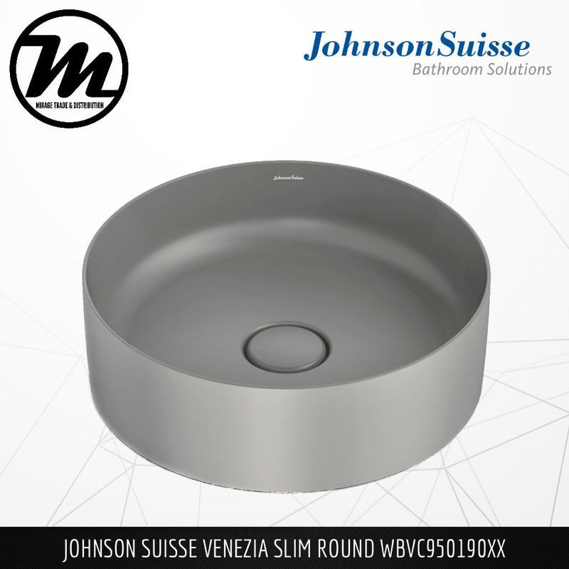 JOHNSON SUISSE Venezia Slim Round Counter Top Basin WBVC950190XX - Mirage Trade & Distribution