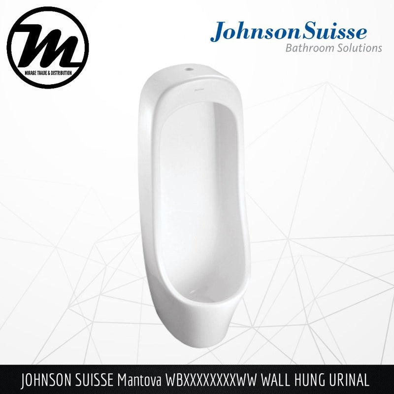 JOHNSON SUISSE Mantova Wall Hung Urinal WBXXXXXXXXWW - Mirage Trade & Distribution