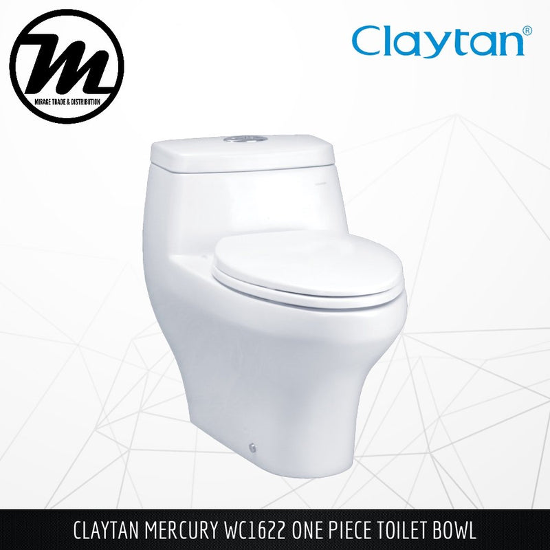 CLAYTAN Mercury One Piece Toilet Bowl WC1622 - Mirage Trade & Distribution