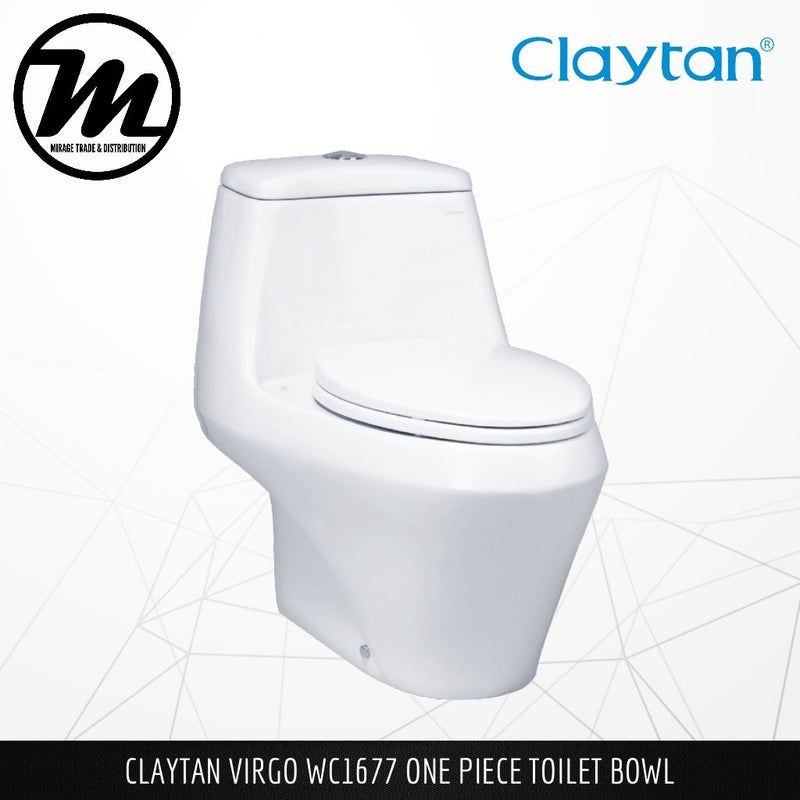 CLAYTAN Virgo One Piece Toilet Bowl WC1677 - Mirage Trade & Distribution