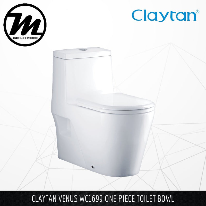 CLAYTAN Venus One Piece Toilet Bowl WC1699 - Mirage Trade & Distribution